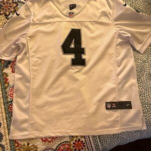 Nike White and Black Football Jersey